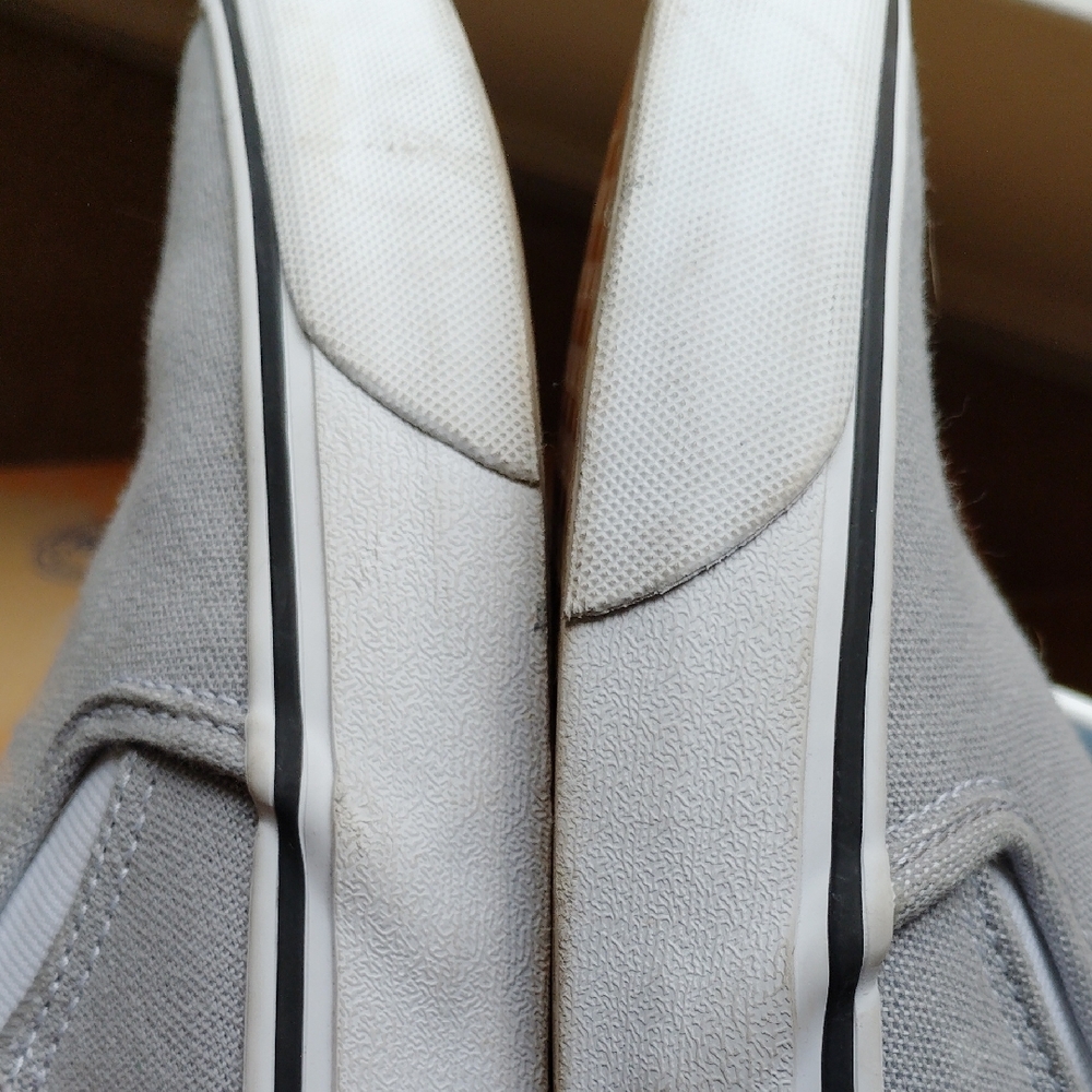 Vans Men's Ortholite Classic Gray Slip-On Sneakers - Picture 8 of 9